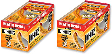 HotHands Insole Foot Warmers - Long Lasting Safe Natural Odorless Air Activated Warmers - Up to 9 Hours of Heat - 16 Pair