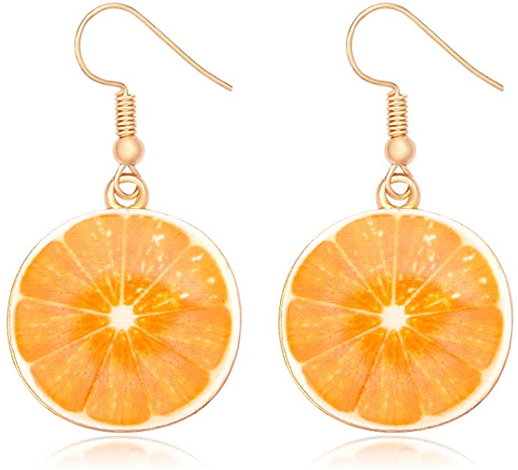 MANZHEN Lemon Earrings Watermelon Earrings Cute Fruit Earrings Jewelry for Women