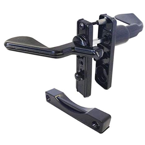 Screen and Storm Door Latch, Non-Keyed, Surface Mount, For Inswinging Doors, Black