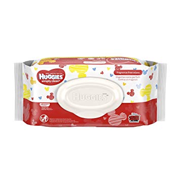 HUGGIES Simply Clean Fragrance-Free Baby Wipes Soft Pack, 64 Count, Packaging may vary.