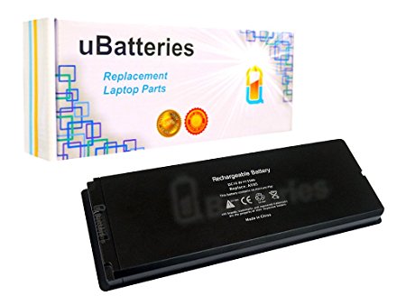 UBatteries Laptop Battery Apple MacBook 13" & 13.3" (2006-2009) A1181 A1185 - 6 Cell, 55Whr (Black)