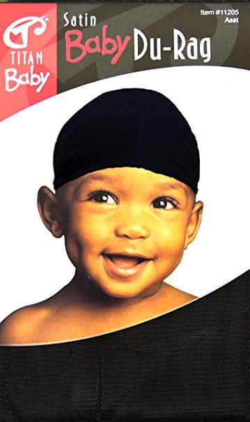 Satin Baby Du Rag (Black)