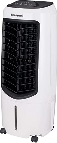 Honeywell Portable Evaporative Cooler with Fan, Humidifier & Remote, 29.6" TC10PEU, White