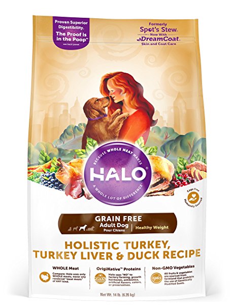 Halo Spot's Stew Healthy Weight Grain Free Turkey and Duck Recipe for Dogs