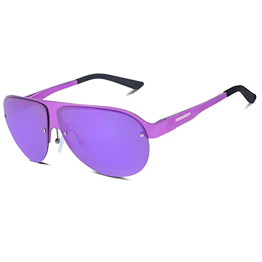 HODGSON Aviator Polarized Sunglasses for Men Women, AL-MG Frame Unbreakable Lens