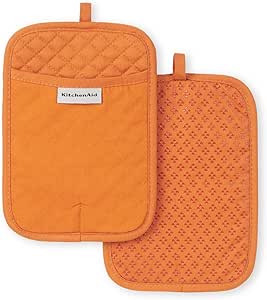 KitchenAid Asteroid Pot Holder 2-Pack Set, Honey, 7"x10"