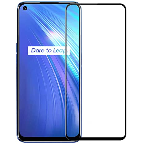 IQShield Designed for Realme 7, Screen Protector Tempered Glass Guard, Full Glue HD  11D Anti-Fingerprint Easy Install 9H Hardness Case Friendly - Pack Of 1