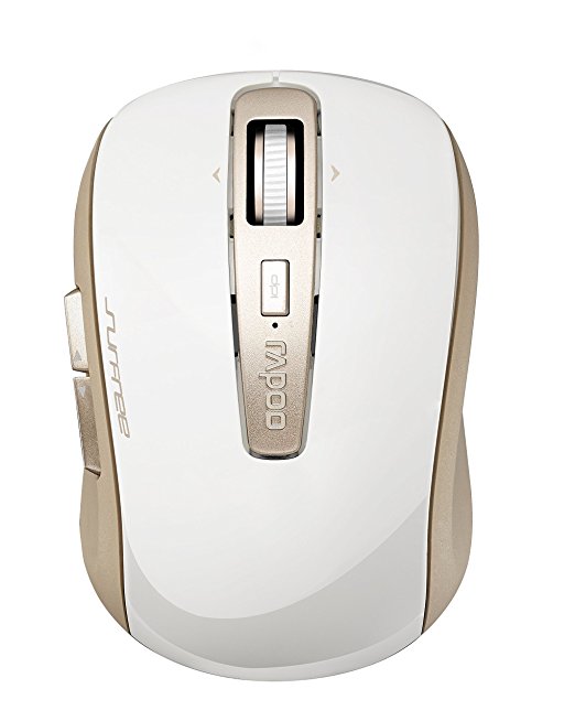 Arion Rapoo 3920P 5G Wireless SURFREE Mouse With Optical Laser Engine Free on Glass Surface - Gold