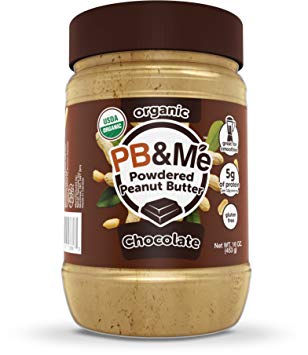 PB&Me USDA Organic Powdered Peanut Butter, Keto Snack, Gluten Free, Plant Protein, Chocolate, 16 Ounce