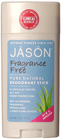 Jason Fragrance Free Deodorant Stick, 2.5 Ounce