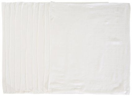 Gerber Birdseye Flatfold Cloth Diapers White 10 Count