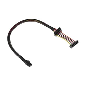 Micro Traders HDD Two SATA 15 Pin to Mini 6 Pin ATX Adapter Power Cord Replacement Compatible with Dell Inspiron 3653 3650 3660 3667 3668 3670 Series Components