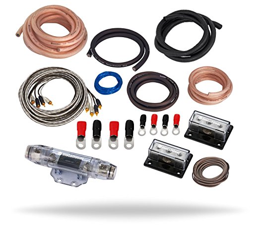 InstallGear Dual 1/0 Gauge Amp Kit Ga Amplifier Installation Wiring True Spec and Soft Touch Wire