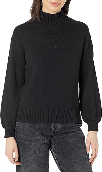 Amazon Essentials Women's Cotton Funnel-Neck Sweater (Available in Plus Size)