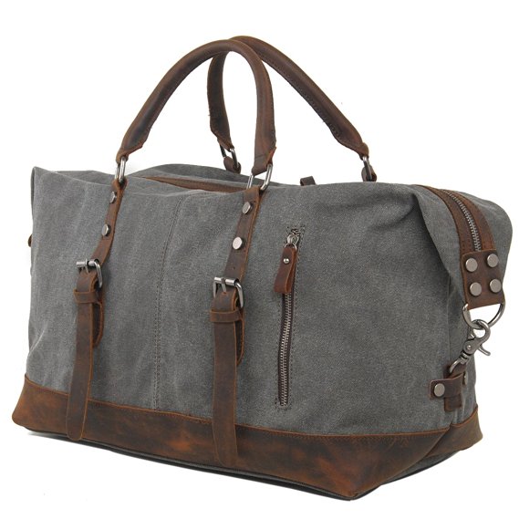 Estarer Canvas Weekend Bag Oversized Travel Duffle Bag for Men