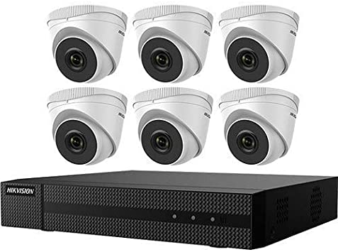 HIKVISON US VERSION EKI-Q82T46 8-Channel 4MP NVR with 2TB HDD & 6 4MP Night Vision Turret Cameras Lens 2.8 mm Kits (Renewed)