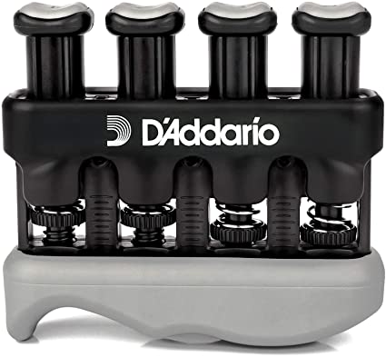 D’Addario Varigrip Hand Exerciser–Improve Dexterity and Strength in Fingers, Hands, Forearms- Adjust Tension Per Finger– Simulated Strings Help Develop Calluses- Comfortable Conditioning