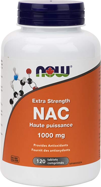 NOW Nac Extra Strength Tablets, 1000mg, 120 Count