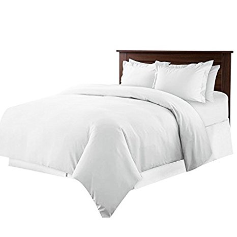 Clara Clark Complete 7-Piece Bed Sheet and Duvet Cover Set, King, White