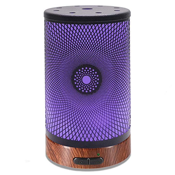 Ultrasonic Aromatherapy Cool Mist Aroma Essential Oil Diffuser, Whisper Quiet Humidifier with Diffuse Auto Shut-Off Protection and 7-Color Changed LED for Home Office Yoga SPA 100ml (Evil Eye)