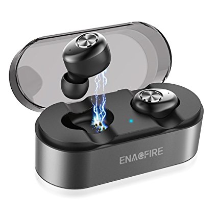 EnacFire Wireless Headphones, E18 Bluetooth Headphones 15H Playtime 3D Stereo Sound With Mic Wireless Earphones Earbuds for Running, Cycling, Gym, Travelling (Black)