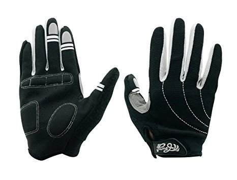 Panegy Winter Competition Grip Fitness Full Finger Gloves With Wrist Wrap For Men Women White M