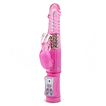 Bigbanana Rabbit Dildo Vibrator 8-Speed G-spot Stimulation Vibe Rotating Rabbit Vibrator-Waterproof Rabbit Massager Vibrator Sex Toy