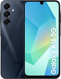 Samsung Galaxy A16 5G, Android Smartphone, 50MP Main Camera, 6.7" display, 128GB, Blue Black, 3 Year Manufacturer Extended Warranty (UK Version)