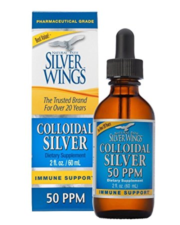 Natural Path Silver Wings Colloidal Silver Mineral Supplement, 50 Ppm, 2 Fluid Ounce