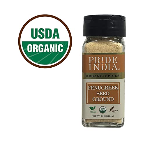 Pride Of India - Organic Fenugreek Seed Ground - 2.8 oz (80 gm) Small Dual Sifting Jar - Authentic Indian Vegan Spice - Gluten & GMO Free - BUY 1 GET 1 FREE (MIX AND MATCH-PROMO APPLIES AT CHECKOUT)