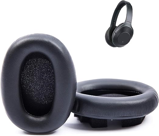 Damex Headphone Ear Pads Replacement Cushion for Sony Noise Cancelling Headphones WH1000XM2,Compatible with 1000xm (Black)