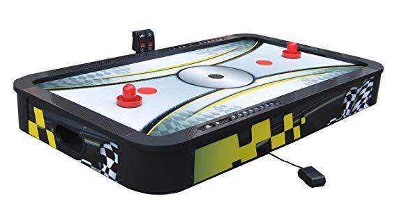 Hathaway Le Mans 42-in Tabletop Air Hockey Table, Black/Yellow