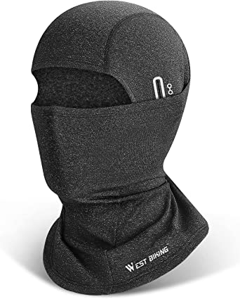 West Biking Balaclava Face Mask, Windproof Thermal Polyester Mask Cover Hooded Hat for Men Women Breathable Full Face Gaiter