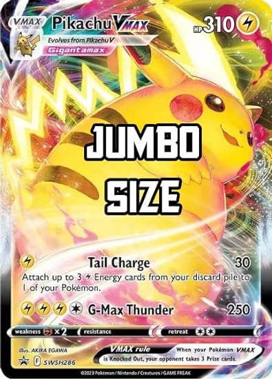 Pokemon **Jumbo** - Pikachu Vmax - SWSH286 - Oversize Card