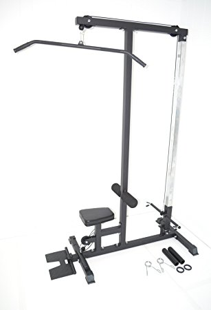 Lat Machine Pull Down Curl Low Row Adjustable Rollers Pivot Seat & Foot Brace by Atlas