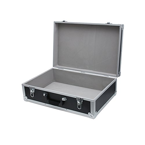 SRA Cases EN-AC-FG-BC47 Black Aluminum Hard Case Box, 22.4x15x7.5 inches