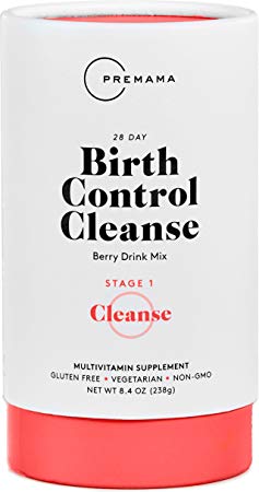 Premama 28 Day Birth Control Cleanse - Fertility Supplement Balances Hormones and Stimulates Uterine Health - 28 Day Supply