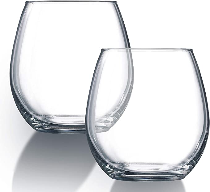 Chef's Star Shatter-Resistant Stemless Wine Glass Set 15 Ounce (2pack)