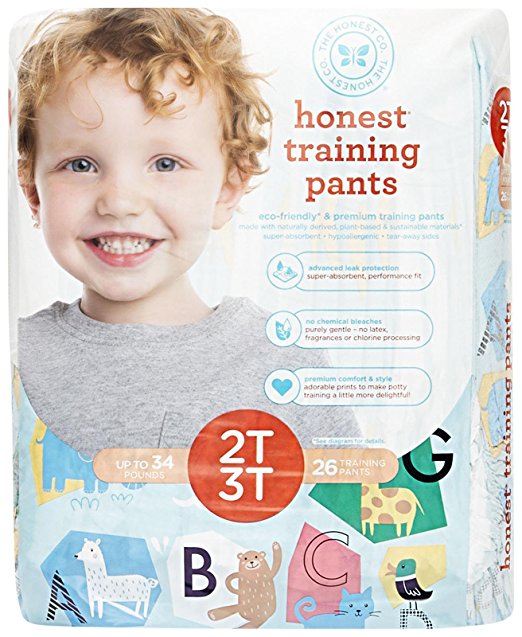 Honest Training Pants, Animal Abcs, 2T-3T, 26 Count