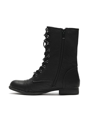 Herstyle Mannzo Women's Military Lace Up Combat Boots