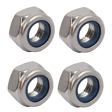 uxcell 4pcs M8 x 1.25mm Pitch Metric Thread 304 Stainless Steel Left Hand Lock Nuts