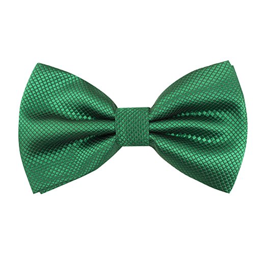 Alizeebridal Men's Solid Formal Banded Bow Ties Pre-tied 20-Color Available