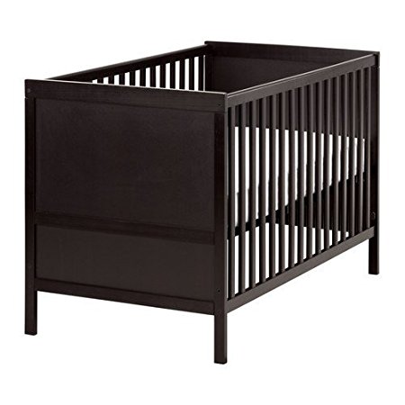 Ikea Sundvik Crib, Black-brown