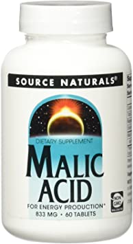 SOURCE NATURALS Malic Acid 833 Mg Tablet, 60 Count