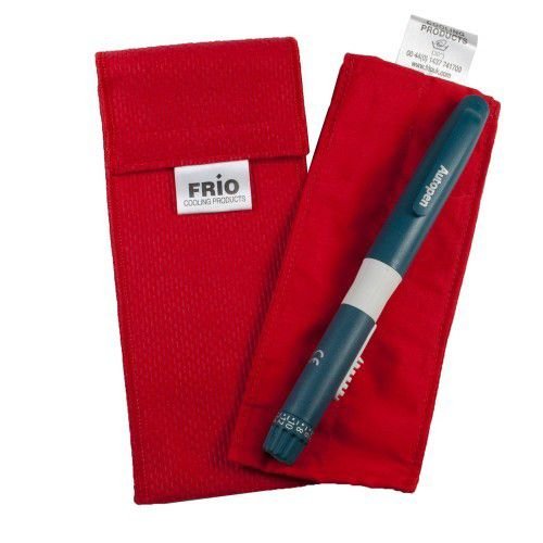 Frio Insulin Cooling Case, Reusable Evaporative Medication Cooler – Individual Wallet, Red