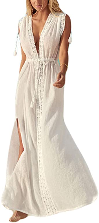 Bsubseach Women's Swimwear Turkish Kaftans Swimsuit Cover up Caftan Beach Long Dress