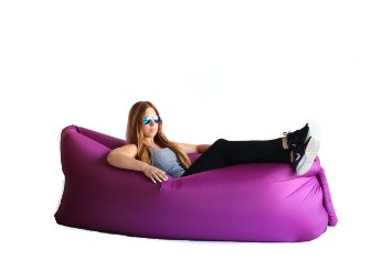 Zephyr Couch Inflatable Air Bag - Portable lightweight lounge chair that inflates in minutes - Relax Camping, Outdoors, Swimming, or at the Beach - Includes Nylon Sac and Carry Case