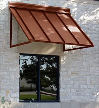 3 ft. Houstonian Metal Standing Seam Awning (44 in W x 24 in. H x 36 in. D) Copper