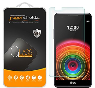 [2-Pack] LG X Power Tempered Glass Screen Protector, Supershieldz Anti-Scratch, Anti-Fingerprint, Bubble Free, Lifetime Replacement Warranty