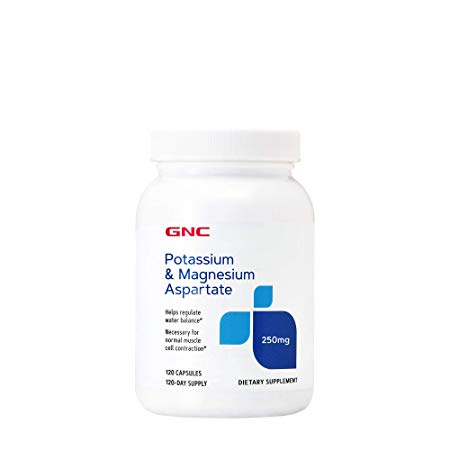 GNC Potassium & Magnesium Aspartate 250 mg - 120 Capsules